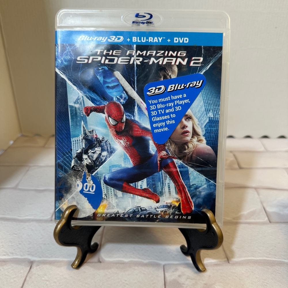The Amazing Spider-Man 2 Blu-ray 3D Blu-ray DVD 3-Disc Combo Pack 2014 Marvel